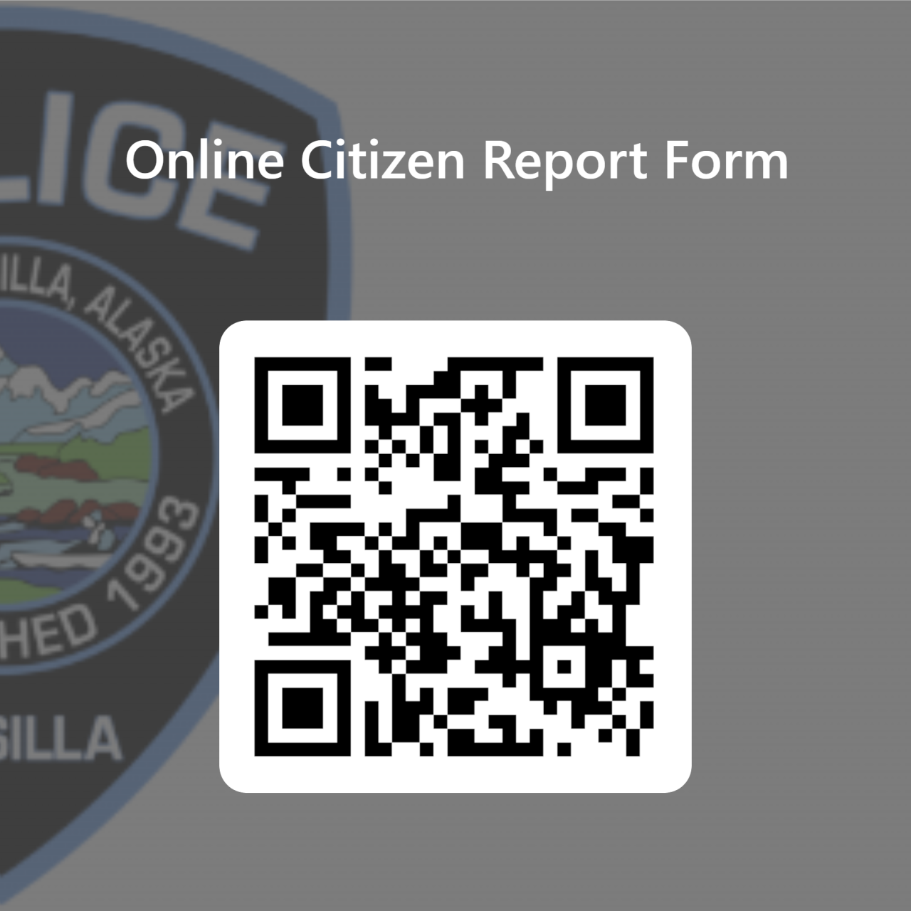 QRCode for Online Citizen Report