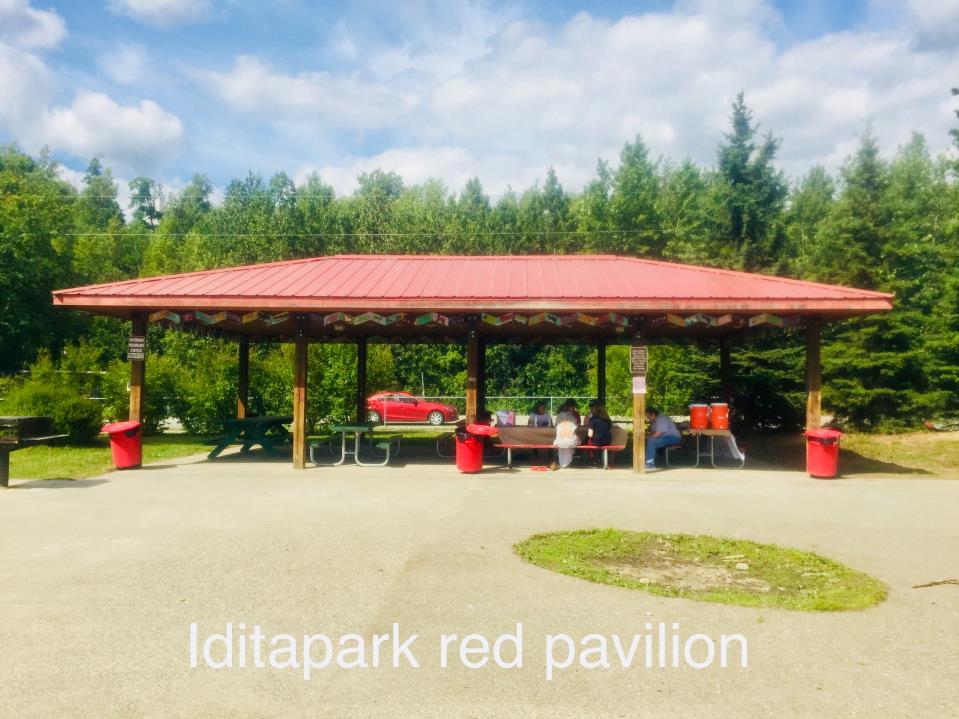 Iditapark Red Pavilion Iditapark Wasilla Alaska Nelson Weber Kid Friendly Park